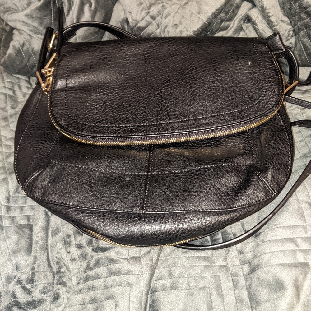 Black and Gold Crossbody Purse